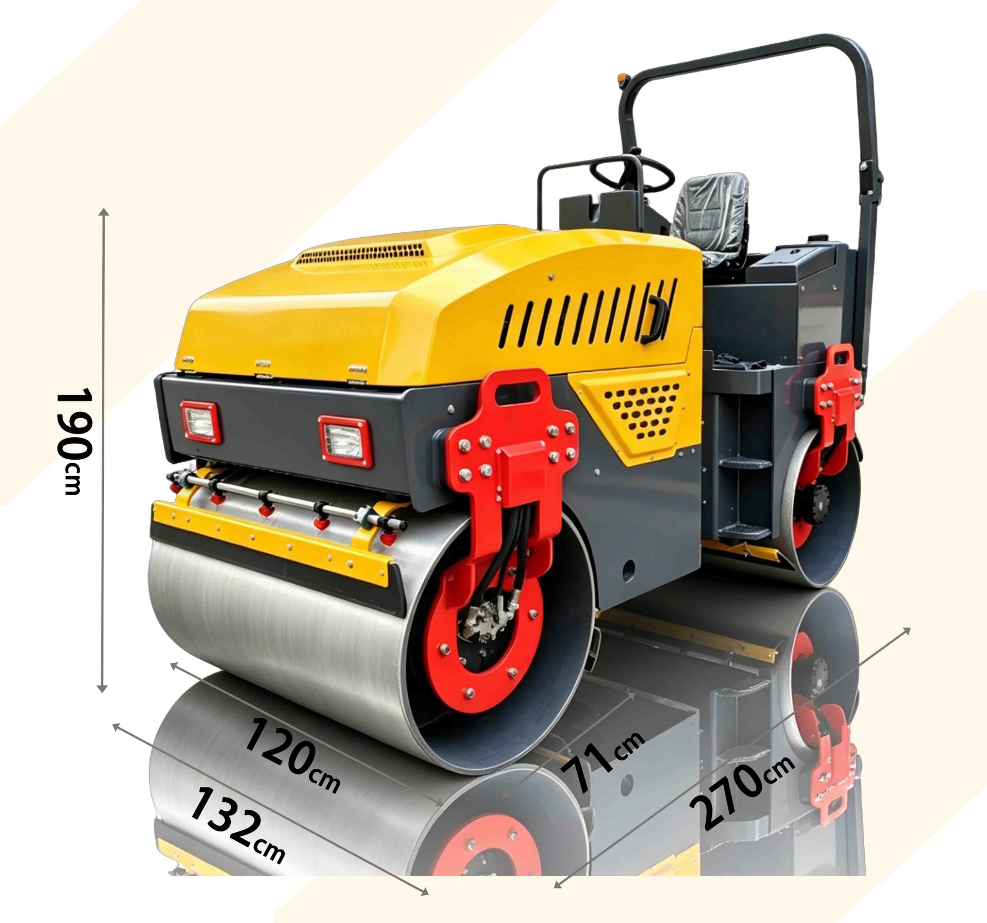 XHRS1200全液压压路机3吨参数表