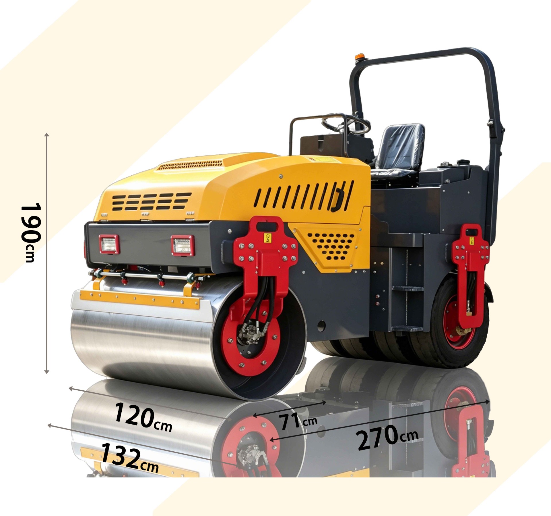 XHRS1200T全液压压路机3吨参数表